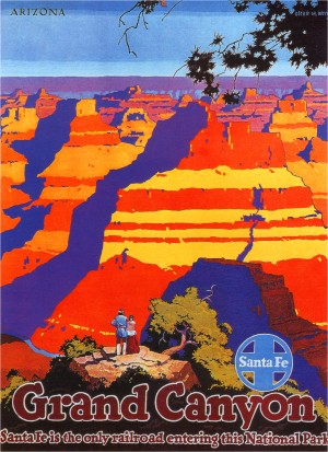 Arizona Grand Canyon Vintage Travel Poster